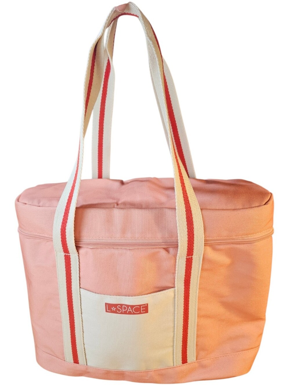 🪸 L*Space Insulated Cooler Bag | Coral Pink Picnic Tote | EUC